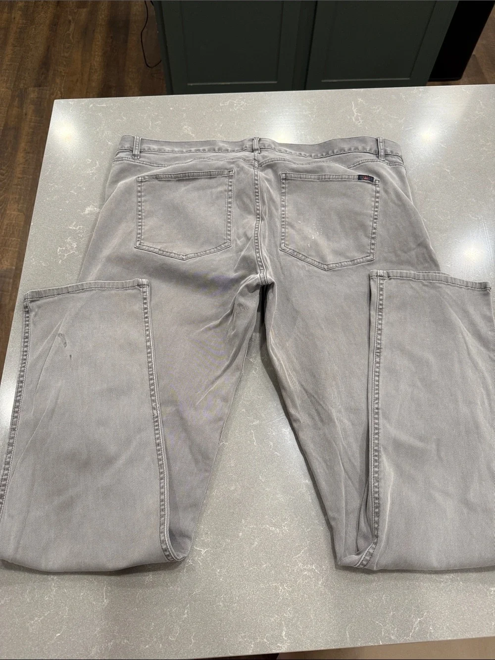 Faherty Men's Light Gray Straight Jeans